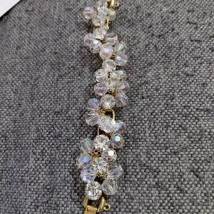 Gold and Crystal Beaded Bracelet